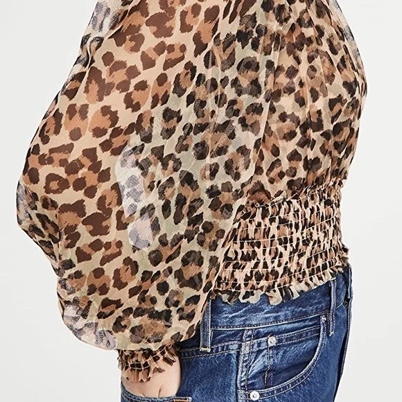 Free People Printed Twyla Top leopard - Picture 3 of 7